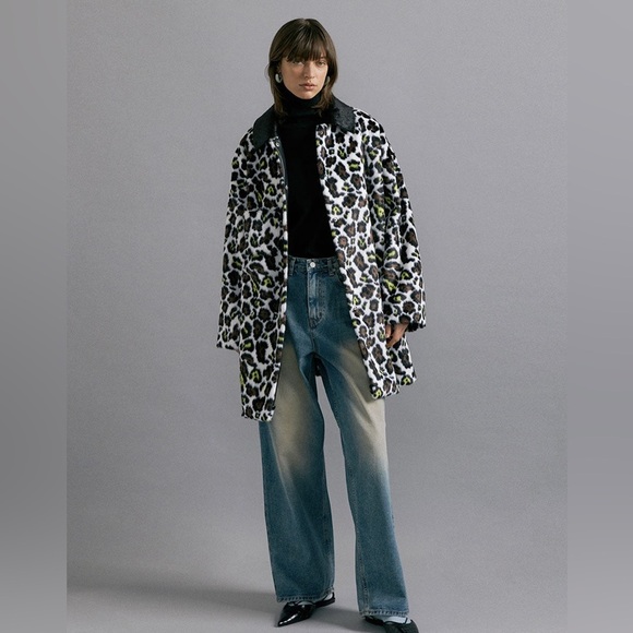 MOLLIOLLI. Bella Leopard Print Faux Fur Sz S NWT - Picture 1 of 15